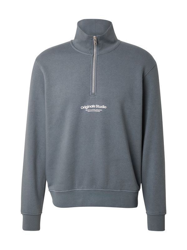 JACK & JONES JACK & JONES Sweater majica 'JORVESTERBRO'  bazalt siva / bijela