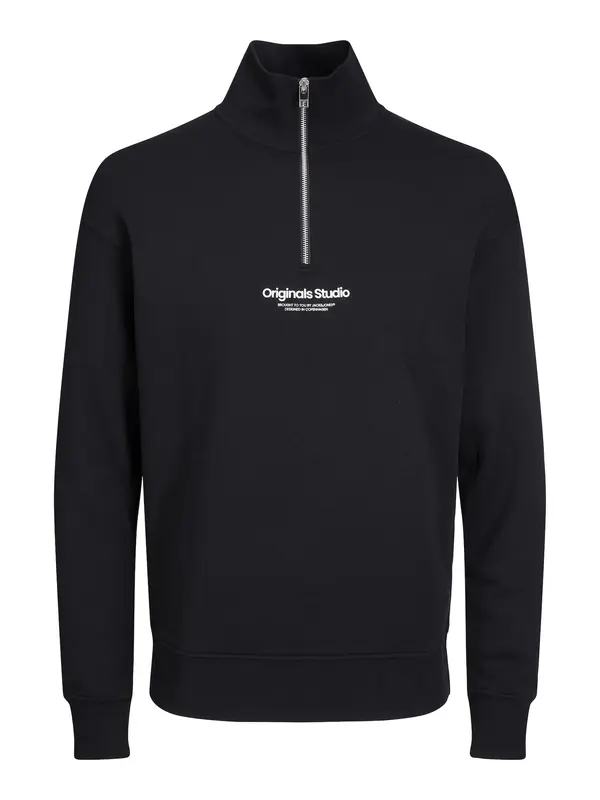 JACK & JONES JACK & JONES Sweater majica 'JORVesterbro'  crna / bijela
