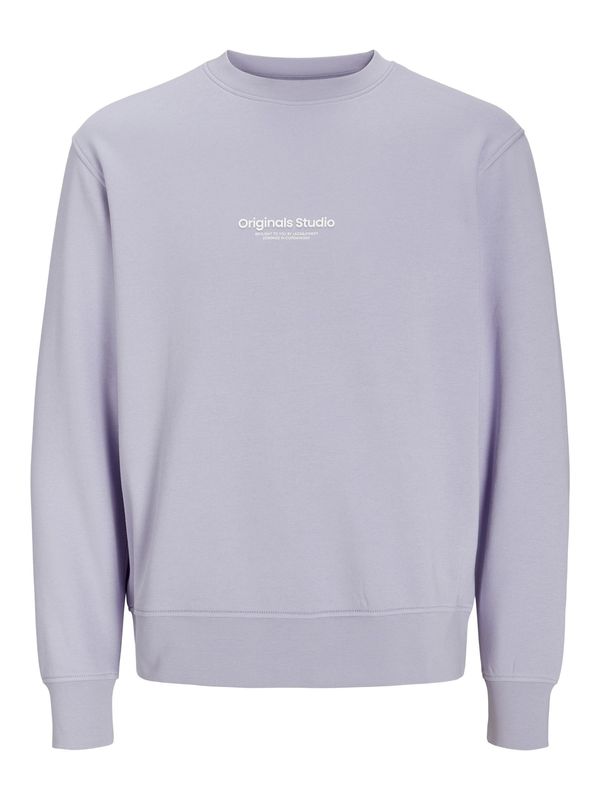 JACK & JONES JACK & JONES Sweater majica 'JORVESTERBRO'  pastelno ljubičasta / bijela