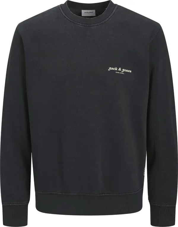 JACK & JONES JACK & JONES Sweater majica 'JWHDOVER'  crna / bijela