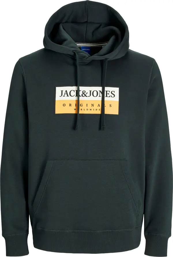 JACK & JONES JACK & JONES Sweater majica 'JWHFREDERIKSBERG'  tamno plava / žuta / crna / bijela