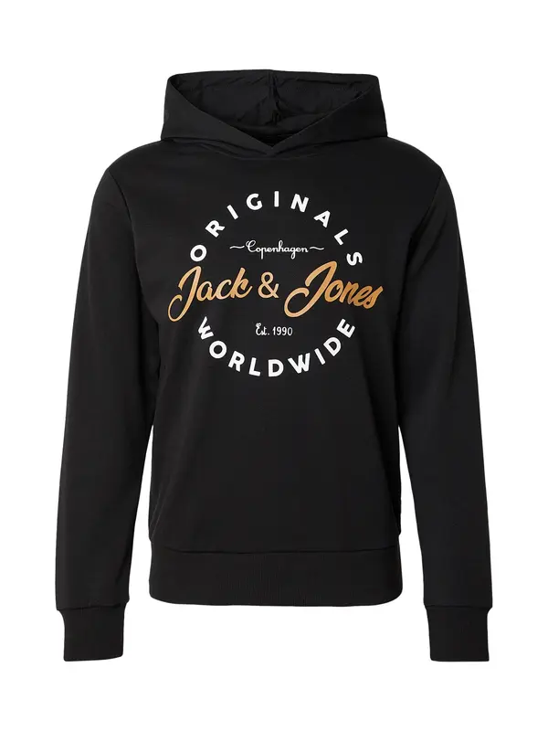 JACK & JONES JACK & JONES Sweater majica 'JWHMILO'  svijetlosmeđa / crna / bijela