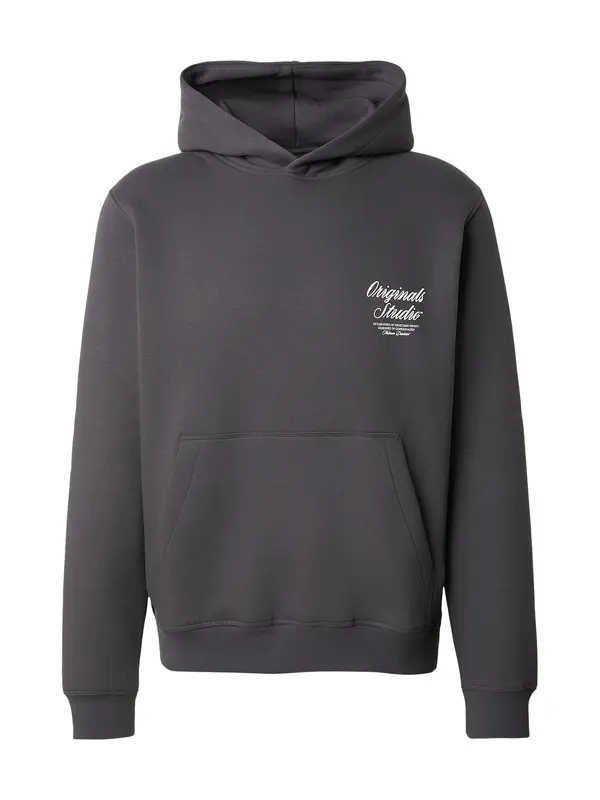 JACK & JONES JACK & JONES Sweater majica 'JWHNORREBRO'  antracit siva / prljavo bijela