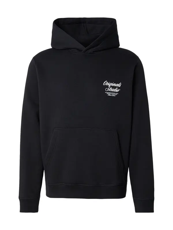 JACK & JONES JACK & JONES Sweater majica 'JWHNORREBRO'  crna / bijela