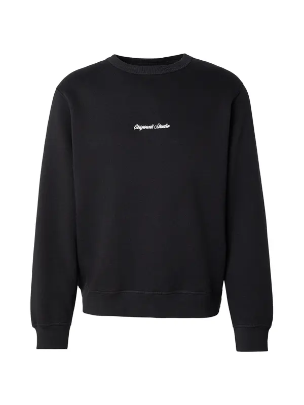 JACK & JONES JACK & JONES Sweater majica 'JWHNORREBRO'  crna / bijela