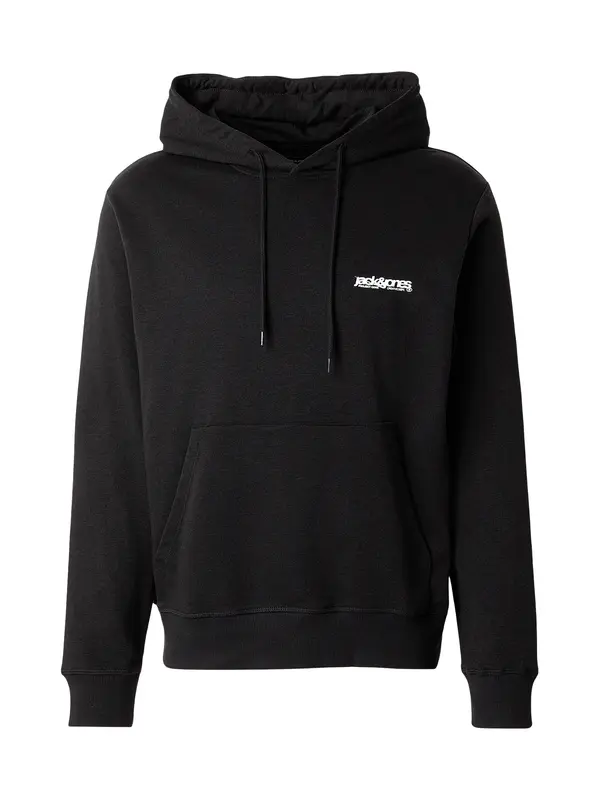 JACK & JONES JACK & JONES Sweater majica 'JWHUnion'  crna / bijela