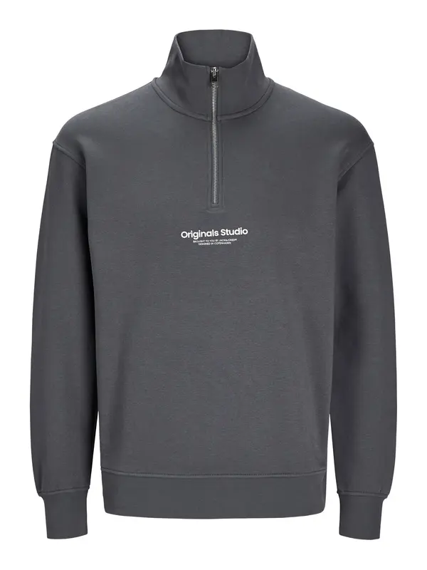 JACK & JONES JACK & JONES Sweater majica 'JWHVESTERBRO'  tamo siva / bijela