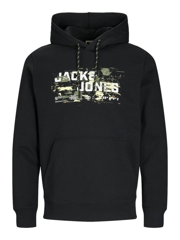 JACK & JONES JACK & JONES Sweater majica  maslinasta / narančasta / crna / bijela