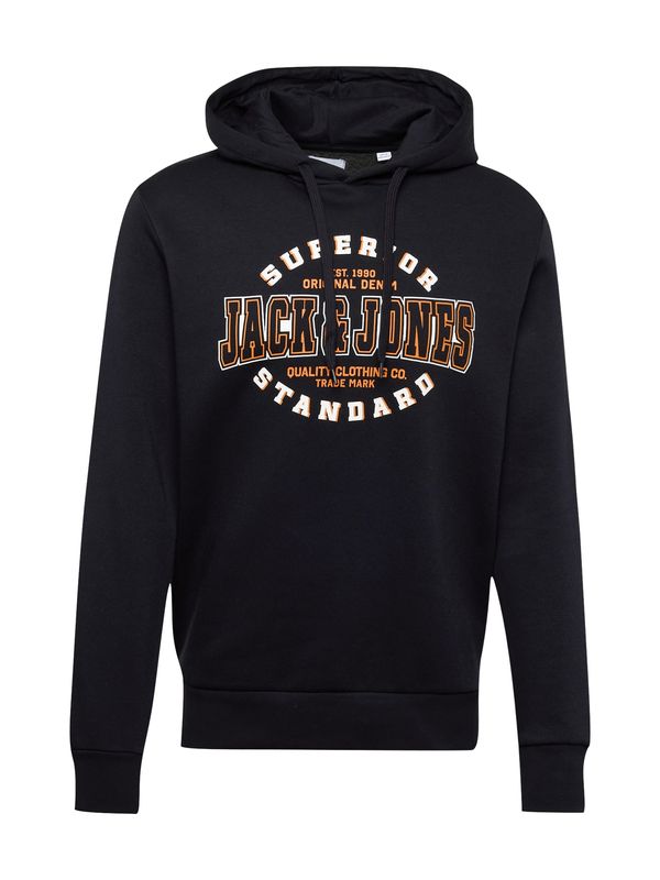 JACK & JONES JACK & JONES Sweater majica  narančasta / crna / bijela