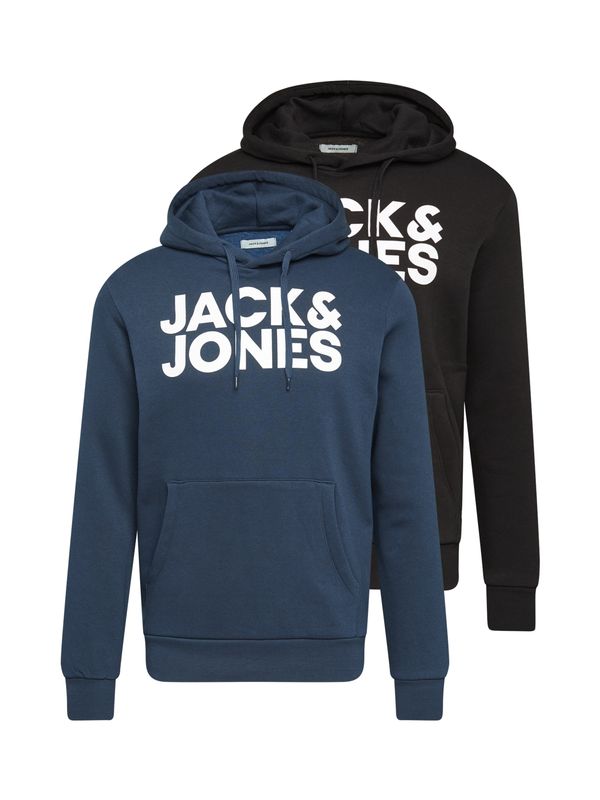 JACK & JONES JACK & JONES Sweater majica  plava / crna / bijela