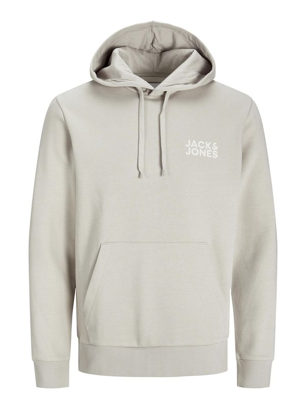 JACK & JONES JACK & JONES Sweater majica  svijetlosiva / bijela