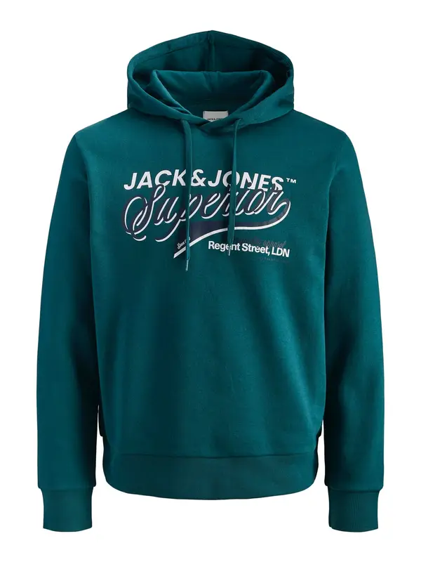 JACK & JONES JACK & JONES Sweater majica  tamno plava / petrol / bijela