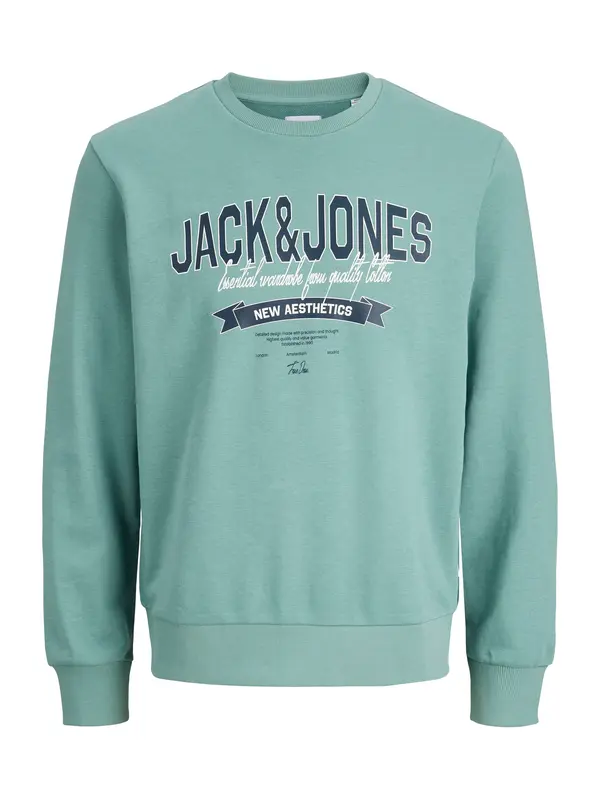 JACK & JONES JACK & JONES Sweater majica  tirkiz / tamno plava / bijela