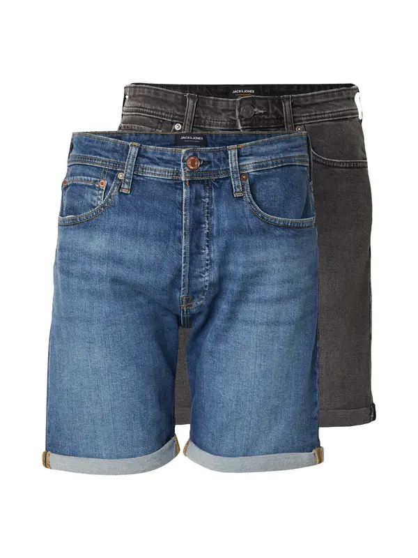 JACK & JONES JACK & JONES Traperice 'JJIRick JJIOrg'  plavi traper / crni traper