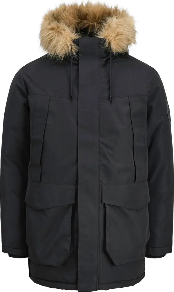 JACK & JONES JACK & JONES Zimska parka 'CAMP'  svijetlosmeđa / crna