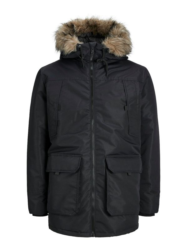 JACK & JONES JACK & JONES Zimska parka 'JJECONSTRUCT'  svijetlosmeđa / crna