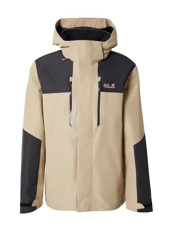 JACK WOLFSKIN JACK WOLFSKIN Outdoor jakna 'JASPER'  svijetlosmeđa / crna