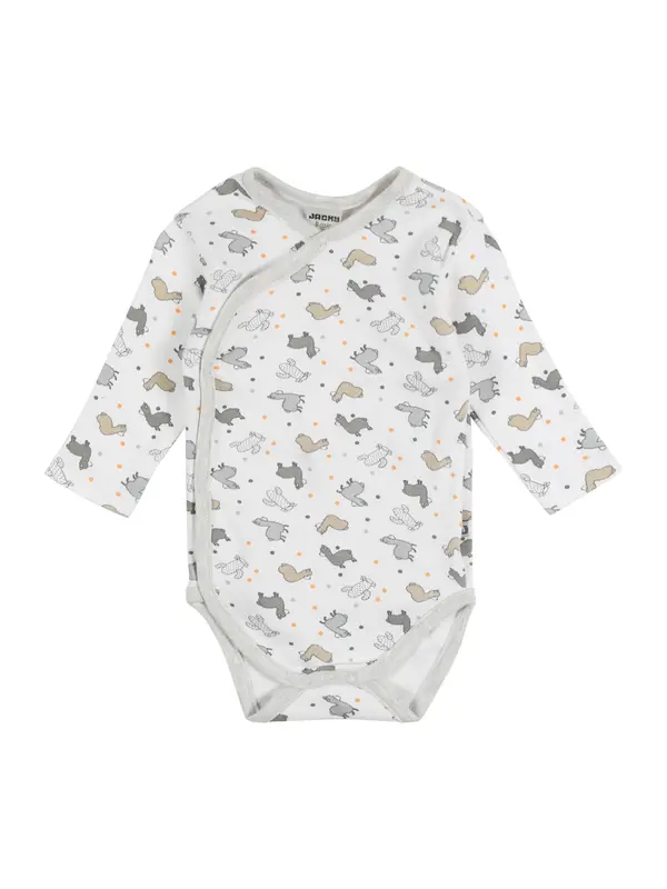 JACKY JACKY Dječji bodi 'LAMA'  svijetlosmeđa / siva / tamo siva / narančasta / bijela