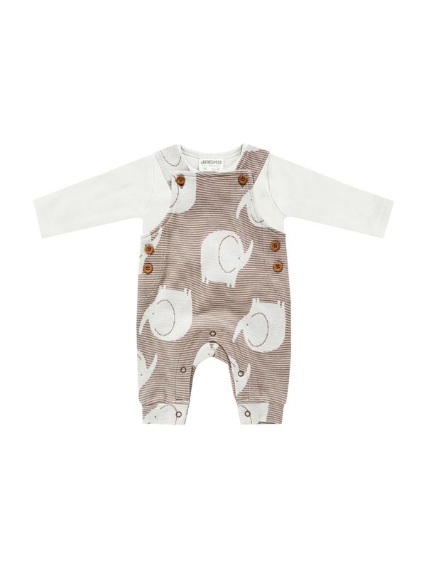 JACKY JACKY Komplet 'BABY ON TOUR'  moka smeđa / bijela