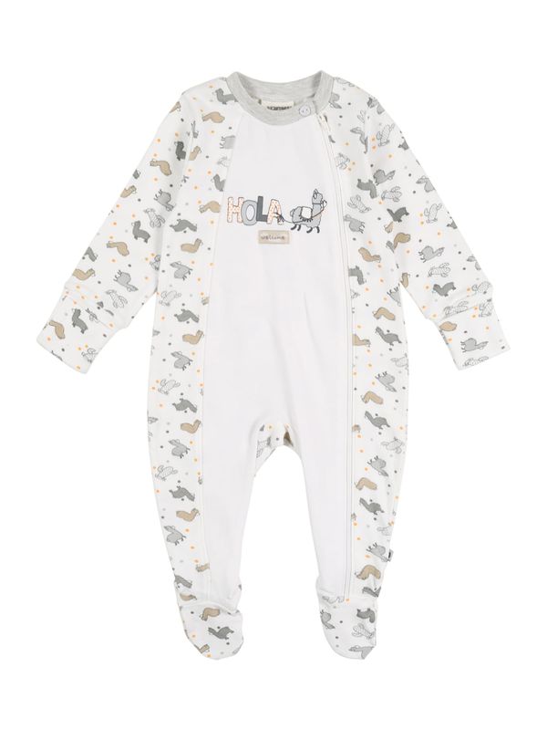 JACKY JACKY Pidžama set  svijetlosmeđa / siva / svijetlosiva / narančasta / bijela