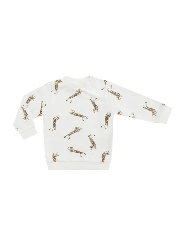 JACKY JACKY Sweater majica 'BABY ON TOUR'  smeđa / prljavo bijela