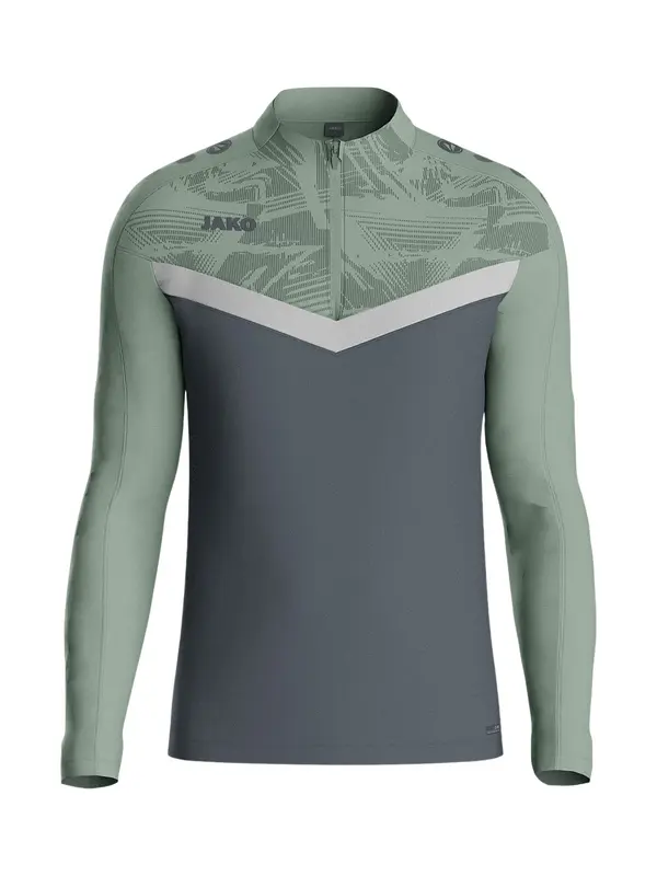 JAKO JAKO Sportska sweater majica  siva / pastelno zelena / srebro