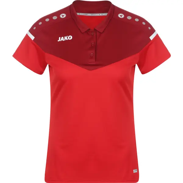 JAKO JAKO Tehnička sportska majica 'Champ 2.0'  crvena / tamno crvena / bijela