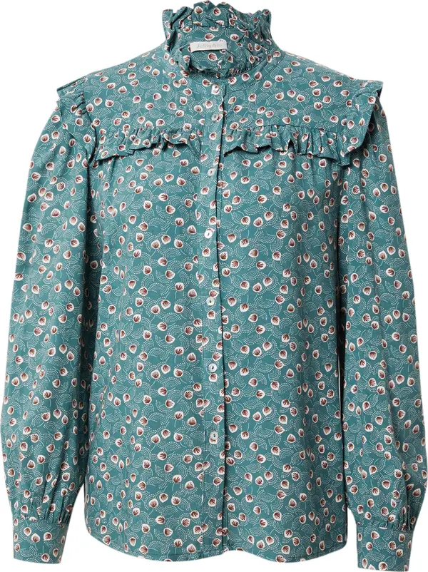 JcSophie JcSophie Bluza 'Provence'  hrđavo smeđa / žad / bijela