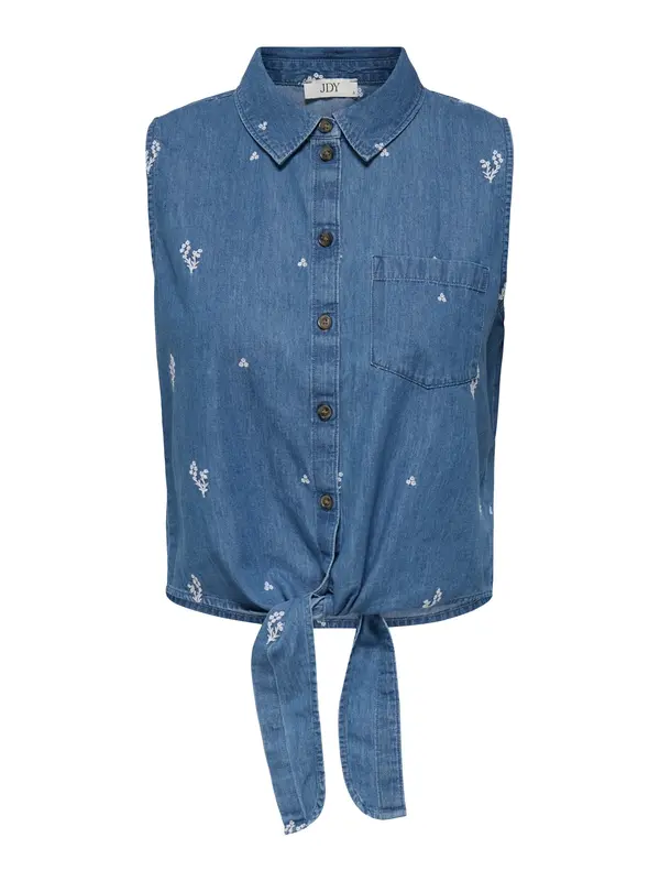 JDY JDY Bluza 'JDYKAI'  plavi traper / bijela