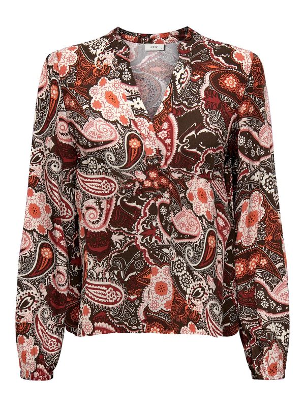 JDY JDY Bluza 'MAX'  tamno smeđa / roza / crvena / bijela