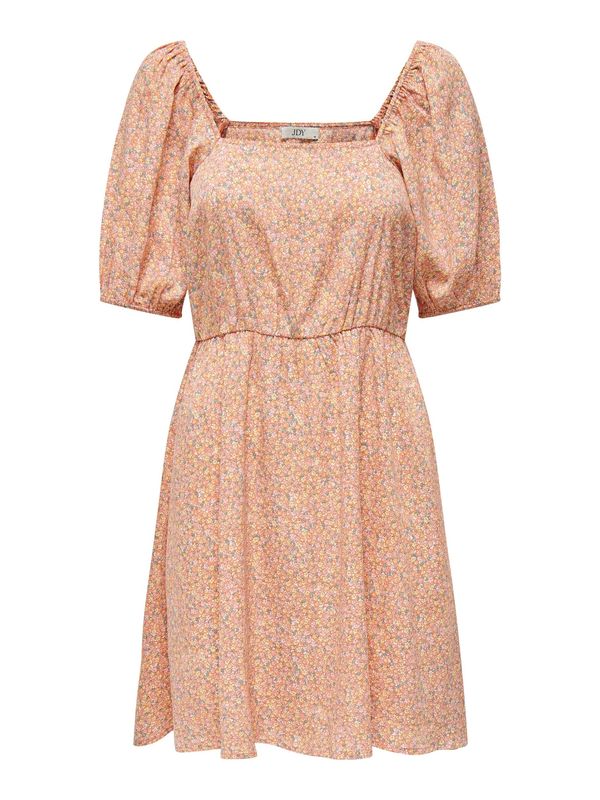 JDY JDY Haljina 'EVELYN'  zelena / narančasta / svijetlonarančasta / vuneno bijela