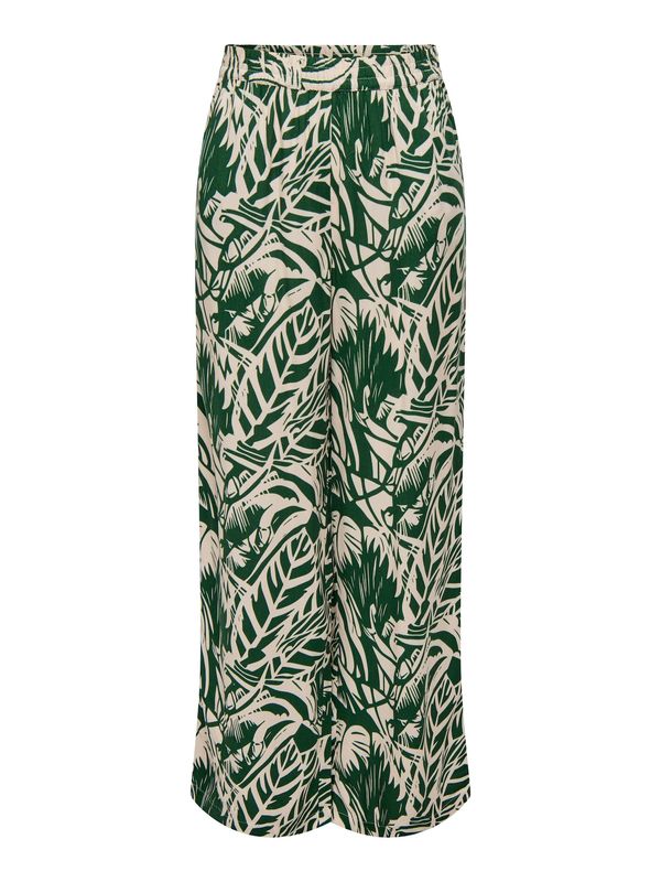 JDY JDY Hlače 'JDYNile'  ecru/prljavo bijela / tamno zelena