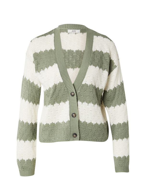 JDY JDY Kardigan 'JDYSUN MIA'  maslinasta / bijela