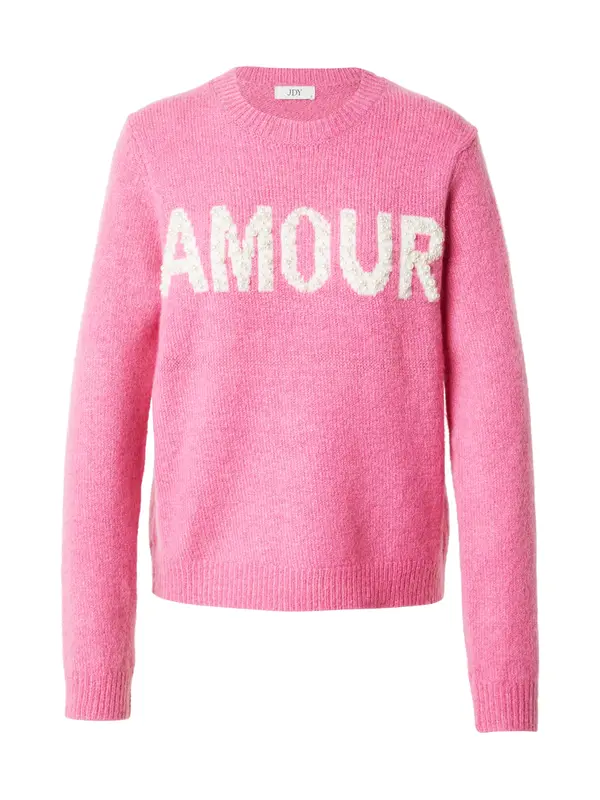 JDY JDY Pulover 'JDYAMOUR'  svijetloroza / bijela / biserno bijela