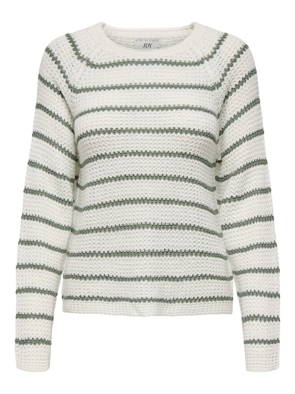 JDY JDY Pulover 'JDYELLEN'  maslinasta / bijela
