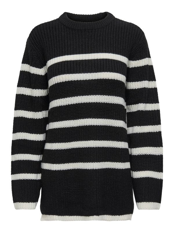 JDY JDY Pulover 'JDYJUSTY'  crna / bijela