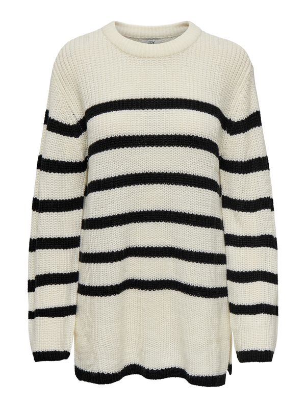 JDY JDY Pulover 'JDYJUSTY'  svijetlobež / crna