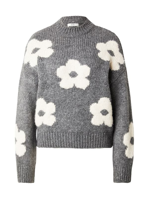 JDY JDY Pulover 'JDYKilian'  siva melange / bijela