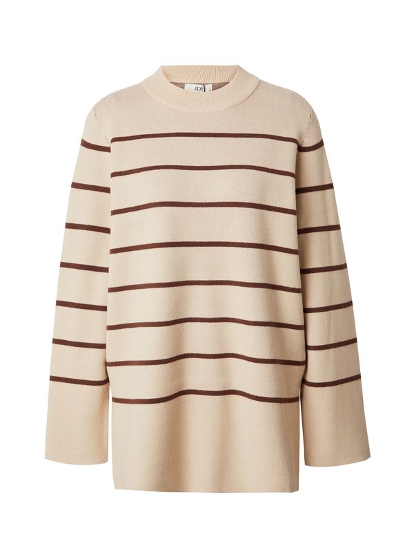 JDY JDY Pulover 'JDYMILA'  tamno smeđa / bež siva