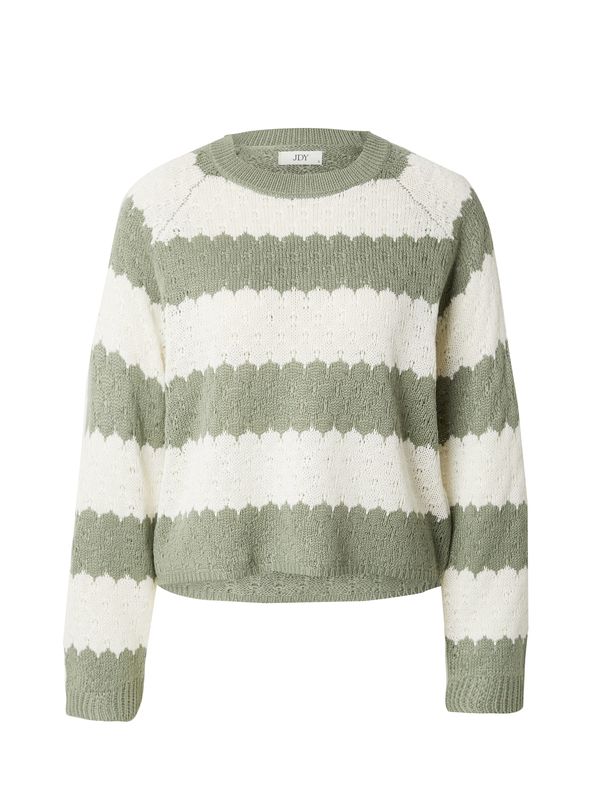 JDY JDY Pulover 'JDYSUN MINNA'  maslinasta / prljavo bijela