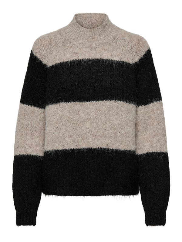 JDY JDY Pulover 'JDYZOEY'  taupe siva / crna