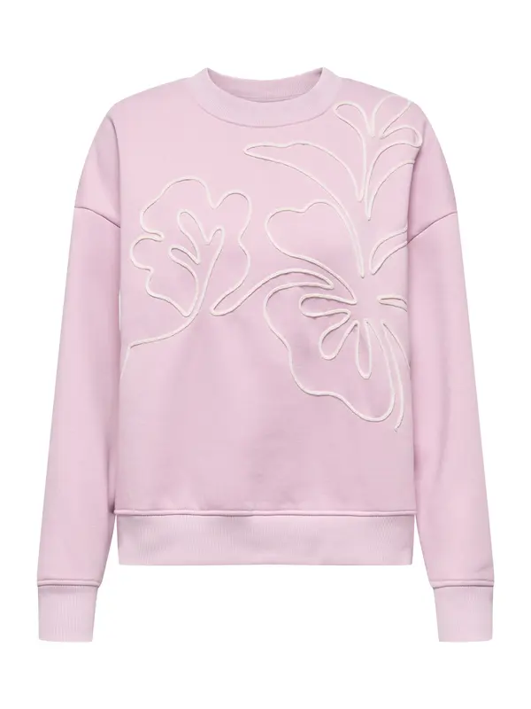 JDY JDY Sweater majica 'JDYCanoa'  lila / bijela