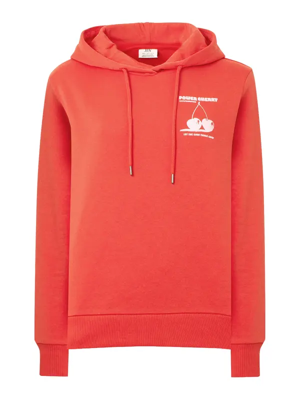 JDY JDY Sweater majica 'JDYNANNA'  svijetlo crvena / bijela