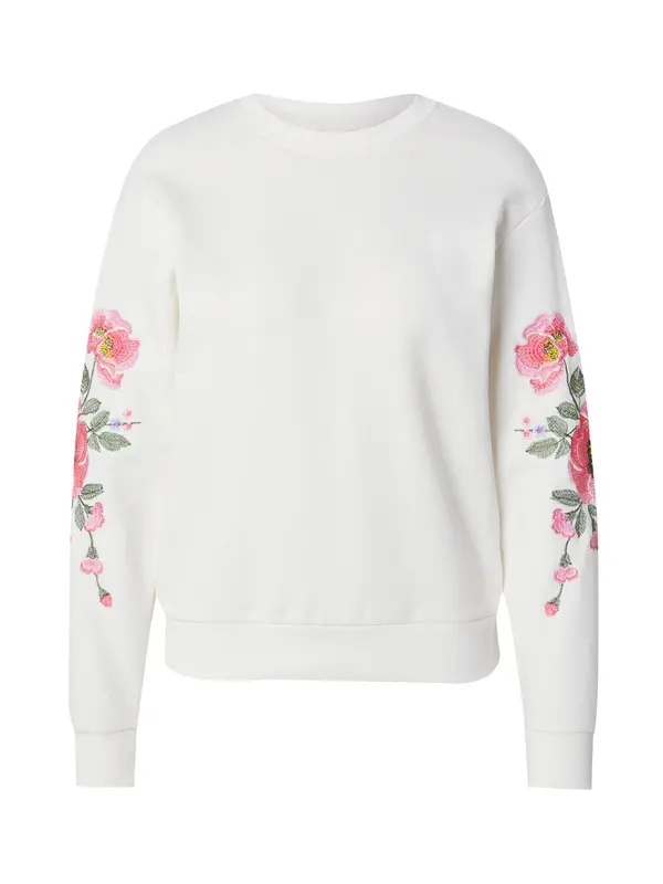 JDY JDY Sweater majica 'JDYParis'  zlatno žuta / tamno zelena / roza / bijela