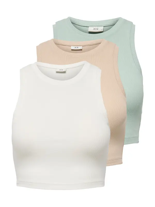 JDY JDY Top 'JDYLUCKY'  tamno bež / menta / bijela