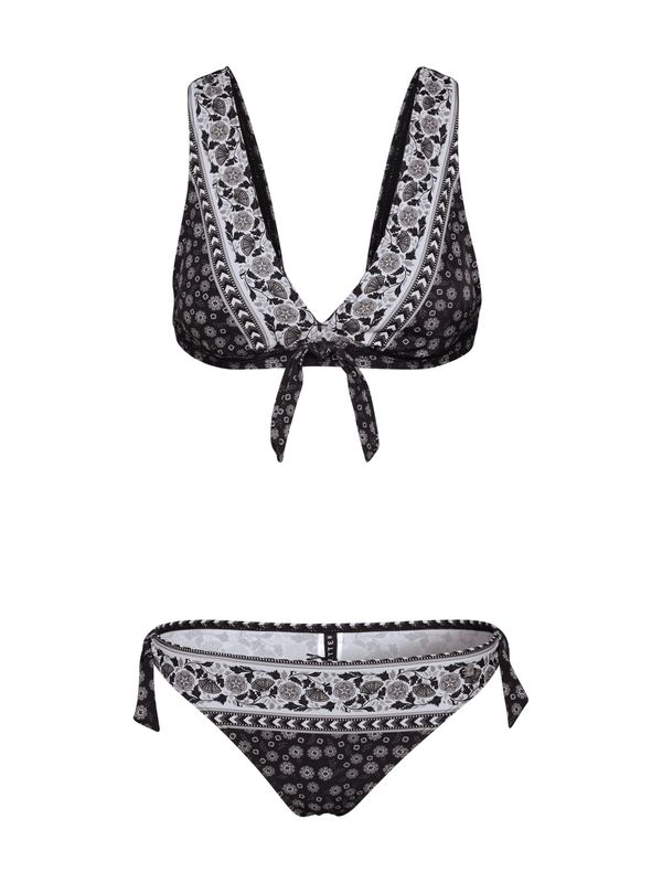 JETTE JETTE Bikini 'Bow'  siva / crna / bijela