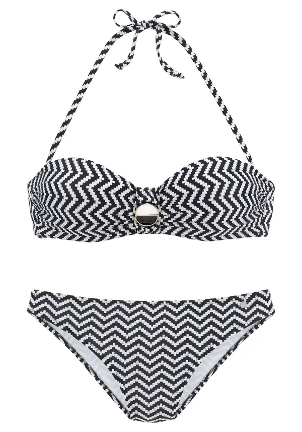 JETTE JETTE Bikini  crna / bijela