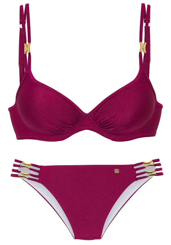 JETTE JETTE Bikini  zlatna / ljubičasto crvena