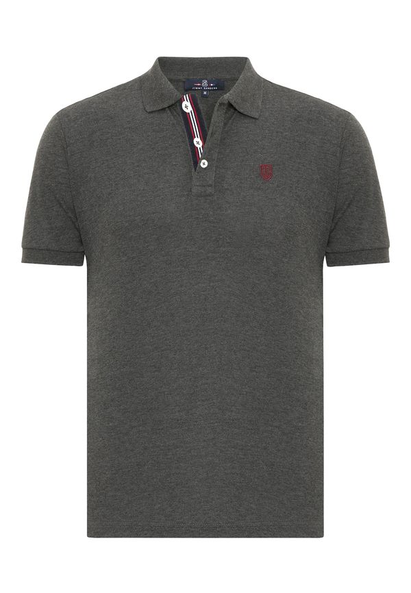 Jimmy Sanders Jimmy Sanders Majica  antracit siva / bordo