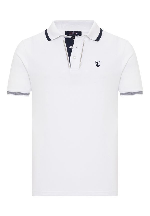 Jimmy Sanders Jimmy Sanders Majica  morsko plava / bijela